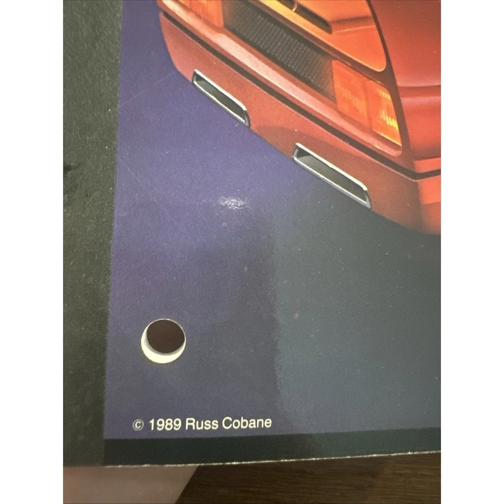 Mead‎ 1989 Russ Cobane Notebook FAST LANE 3 Hole Vintage 2 Cars Unused